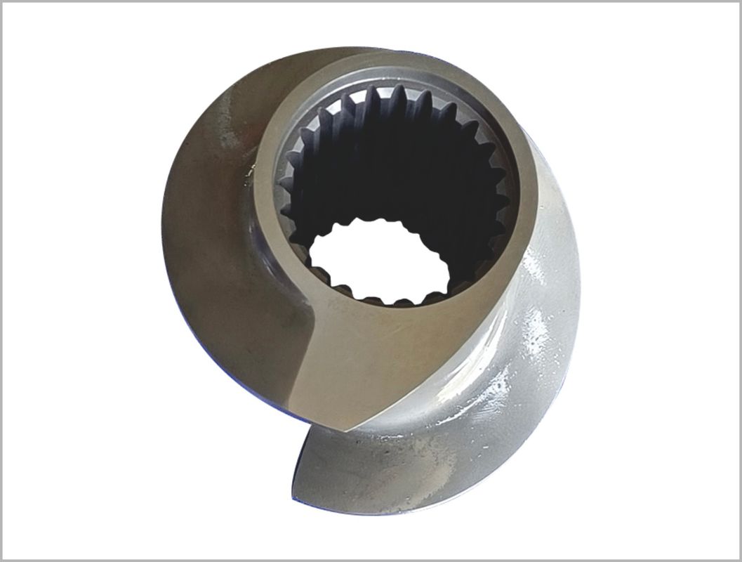 112mm Extruder elementos de tornillo 6542 Material para grandes alimentos / bocadillos Extruder Zsk elemento de tornillo Nombre del producto:112mm Extruder elementos de tornillo 6542 Material