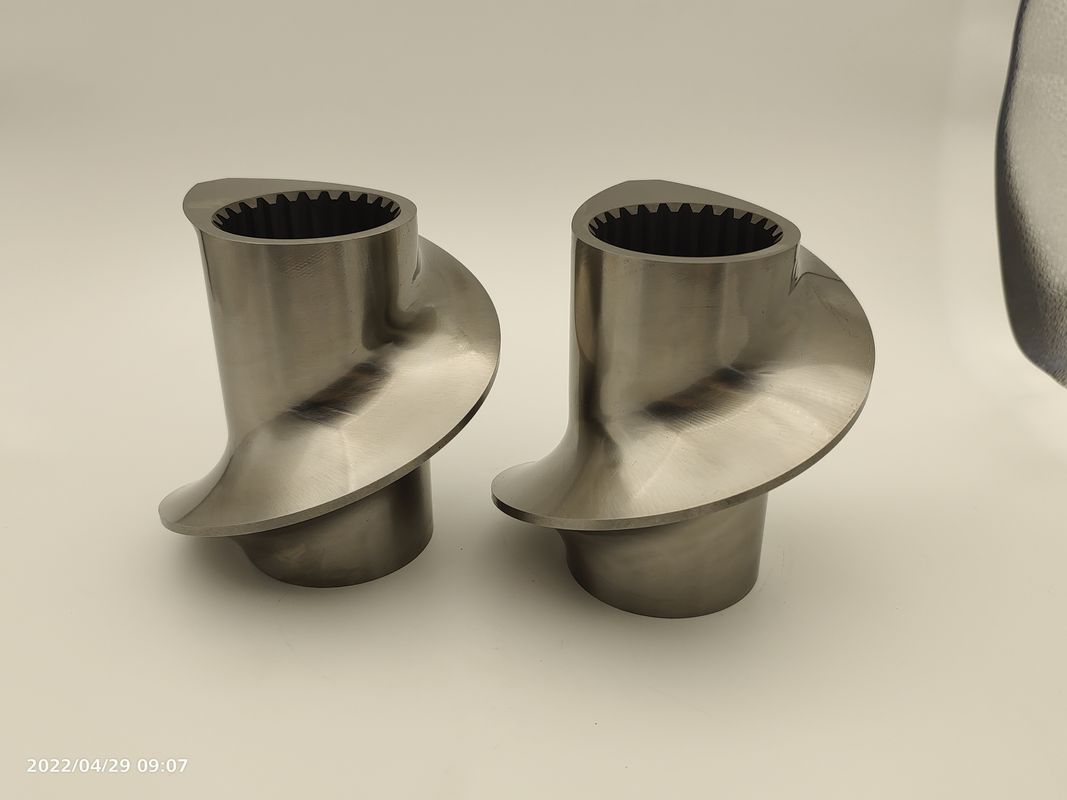 OD 50,5 mm Extrusor de color de metal para camellos elementos de tornillo para máquinas de plástico