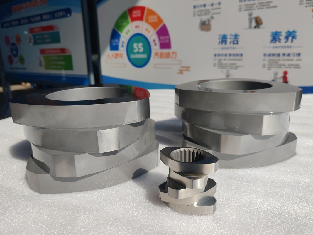 Elementos de tornillo extrusor de doble husillo SZK 250 con certificación ISO 9001 y opciones personalizadas