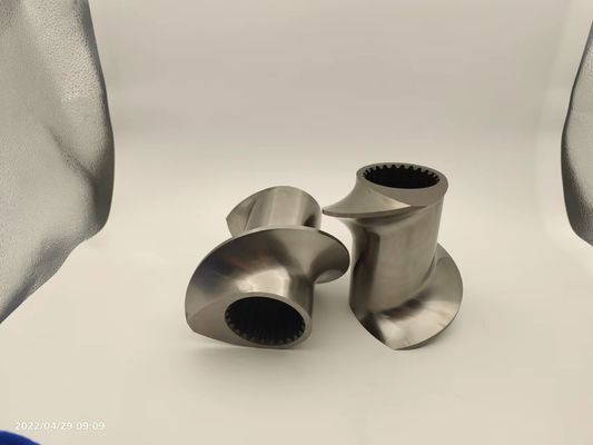 600 rpm Partes de extrusoras de tornillos gemelos a medida Accesorios para granuladores de plástico de bloque roscado