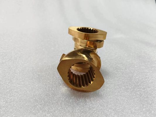 Extrusores de doble tornillo, bloques de brocado de latón para usos especiales