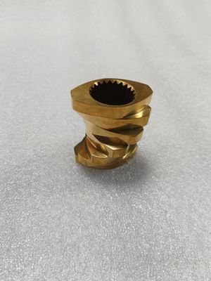 Extrusores de doble tornillo, bloques de brocado de latón para usos especiales