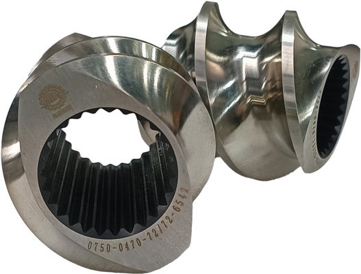 Partes de extrusoras de tornillo doble 30° 45° 60° 90° Ángulo de tornillo