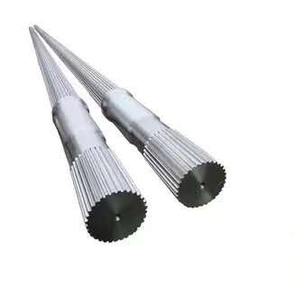 longitud personalizable envuelve línea interna eje de extrusión de tornillo gemelo para la extrusión