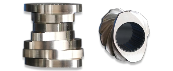 Barril de tornillo nitrado para extrusora de tornillos gemelos