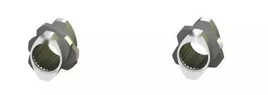 STS70 Piezas de extrusora de doble husillo Tornillos y cilindros para máquina de plástico